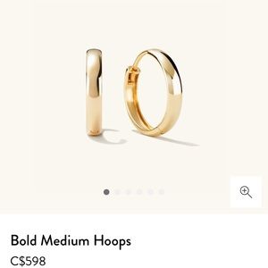Medium 14k gold hoops